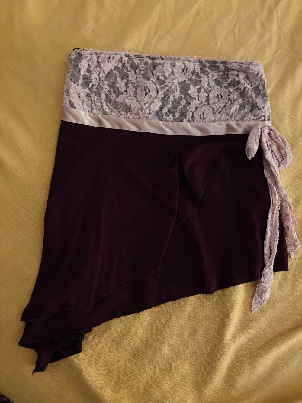 Daytrip Plum Strapless Elegant top with Blush Lace Trim